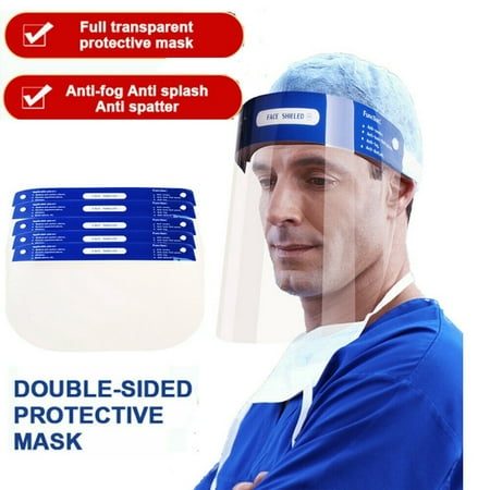 1-15X Clear Transparent Adjustable Full Face Shield Plastic Protective Equipment